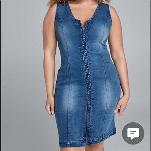 Super cute jean dress!